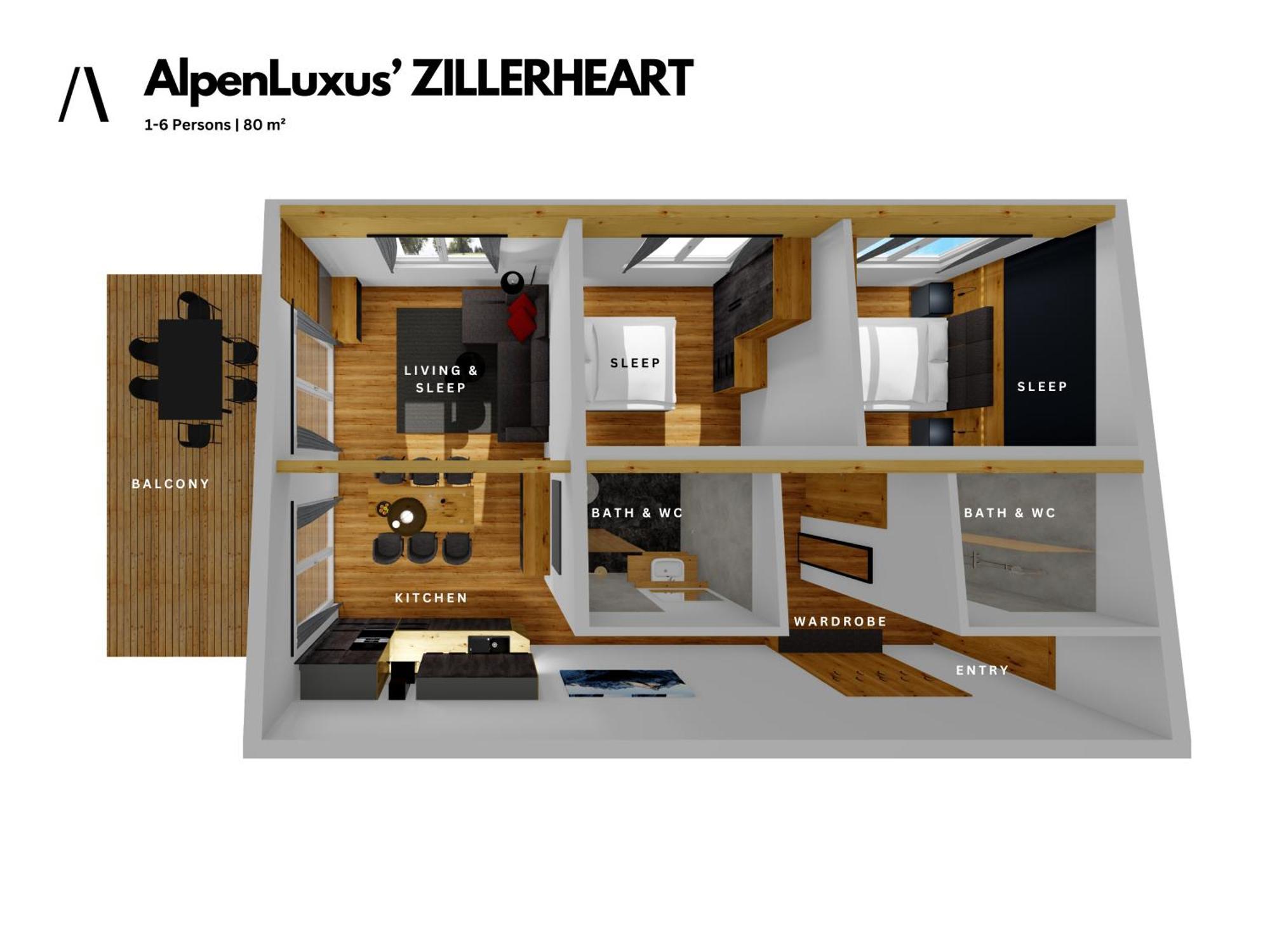 Zillerheart - Balcony Und Car Park By Alpenluxus Appartements Fügen Dış mekan fotoğraf